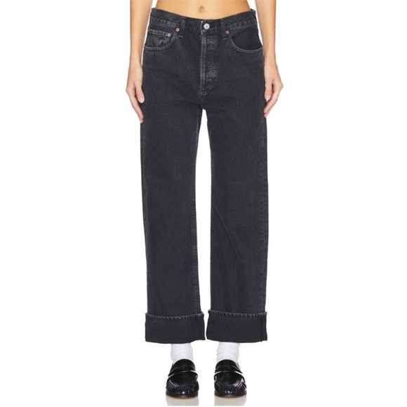 Agolde Denim - NWT AGOLDE FRAN JEAN LOW SLUNG EASY STRAIGHT in Black Tea Sz 26